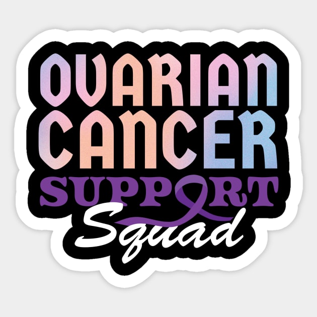 Ovarian Cancer - Colorful Typograph Sticker by GosokanKelambu